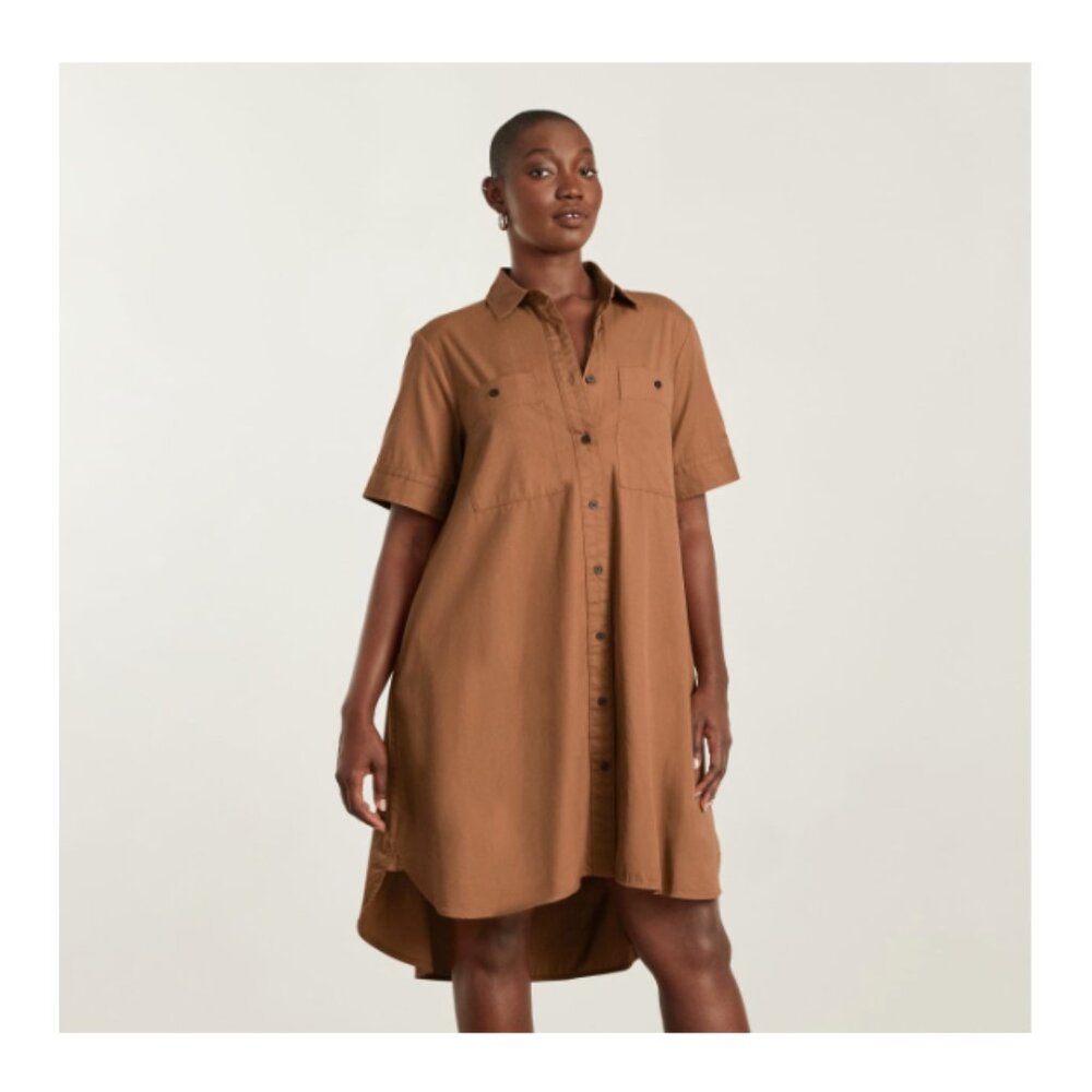 Womens Everlane Daytripper Dress Tawny Brown Size Small